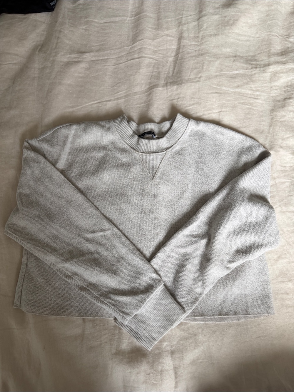 Zara Cropped Crewneck Sweatshirt